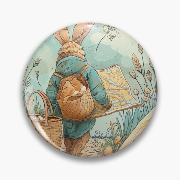 Item preview, "Little Eggplorer" – Kids Design with Bunny, Map, and Basket designed and sold by kurtulushstudio.