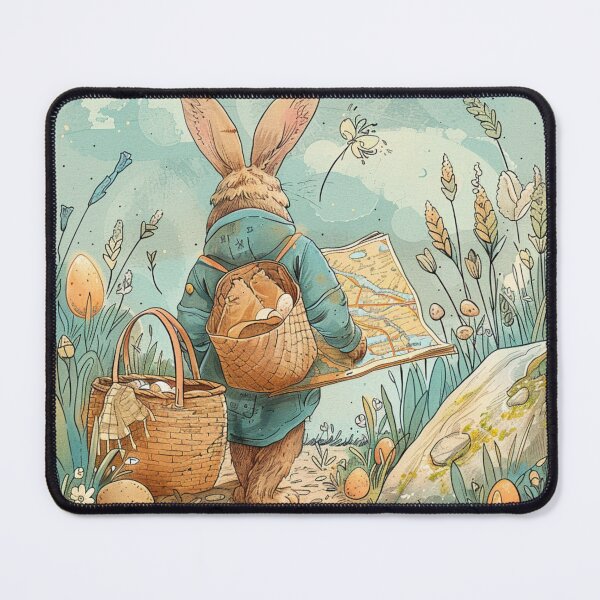 Item preview, "Little Eggplorer" – Kids Design with Bunny, Map, and Basket designed and sold by kurtulushstudio.
