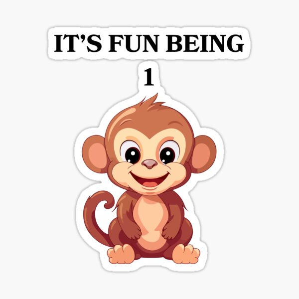 Item preview, 1st Birthday Cards, Stickers and more. It's Fun Being 1 designed and sold by Dexters Inspiring Creations.