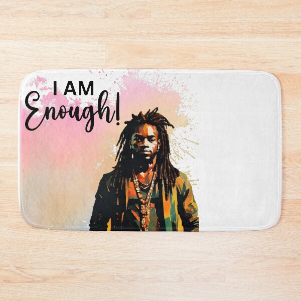 Item preview, Black Man with Locs – I Am Enough Affirmation Art designed and sold by WHDProduction45.