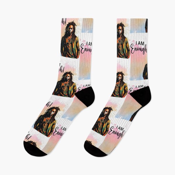 Item preview, Black Man with Locs – I Am Enough Affirmation Art designed and sold by WHDProduction45.