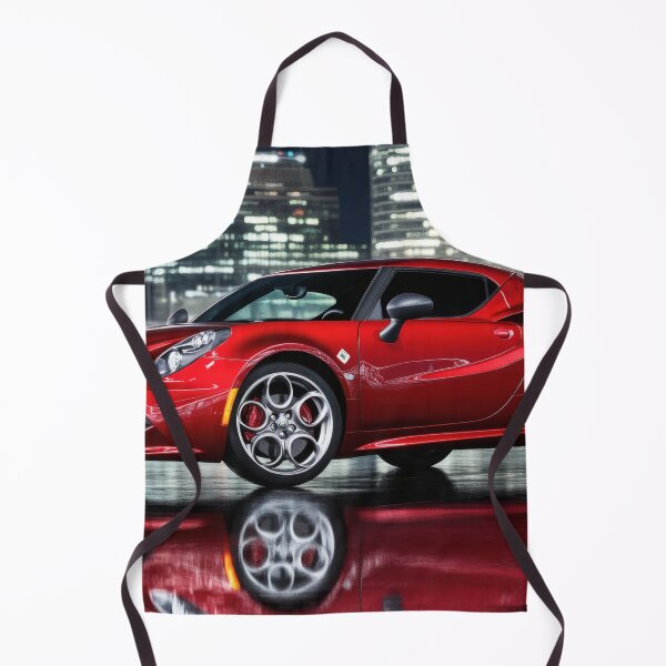 Item preview, Red Alfa Romeo 4C Coupe Illustration – Automotive Art Print designed and sold by AutoPopStudio.