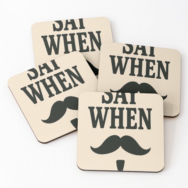 Item preview, Say When Mustache Sticker – Western Quote Design designed and sold by SugarPix Designs.