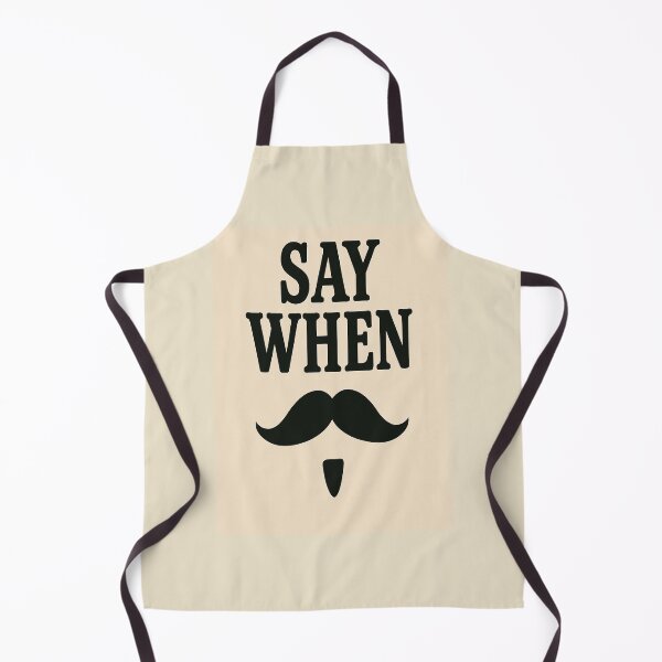 Item preview, Say When Mustache Sticker – Western Quote Design designed and sold by SugarPix Designs.