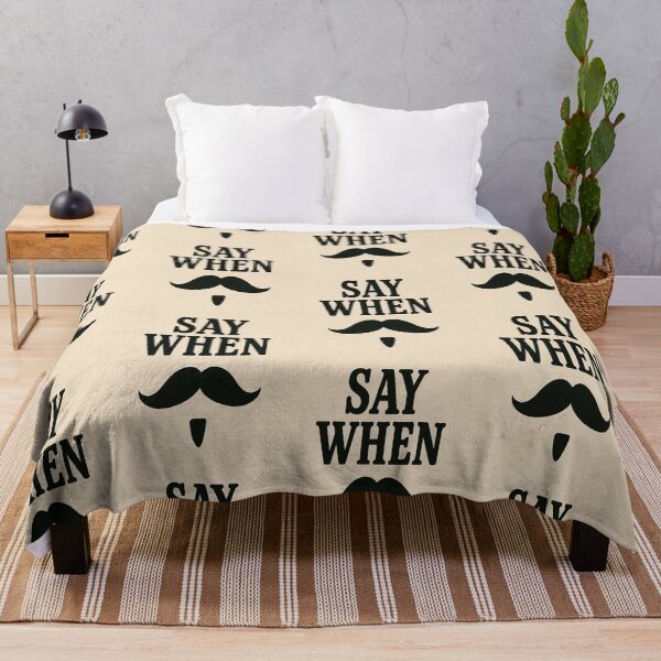 Item preview, Say When Mustache Sticker – Western Quote Design designed and sold by SugarPix Designs.