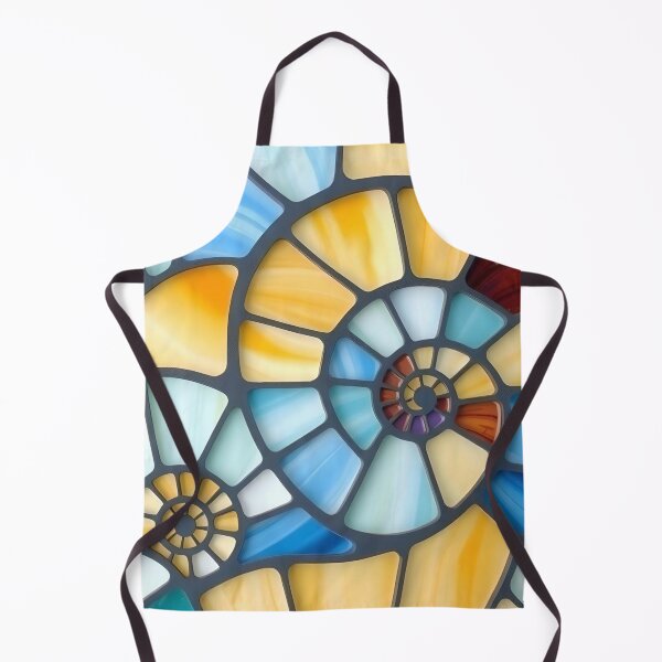 Item preview, Abstract Stained Glass Ammonite Shells designed and sold by Debbie Schulte.