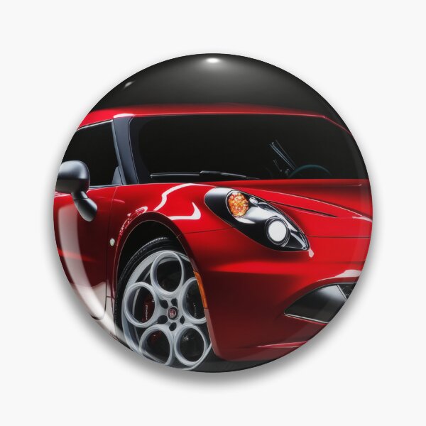 Item preview, Red Alfa Romeo 4C Coupe Illustration – Automotive Art Print II designed and sold by AutoPopStudio.