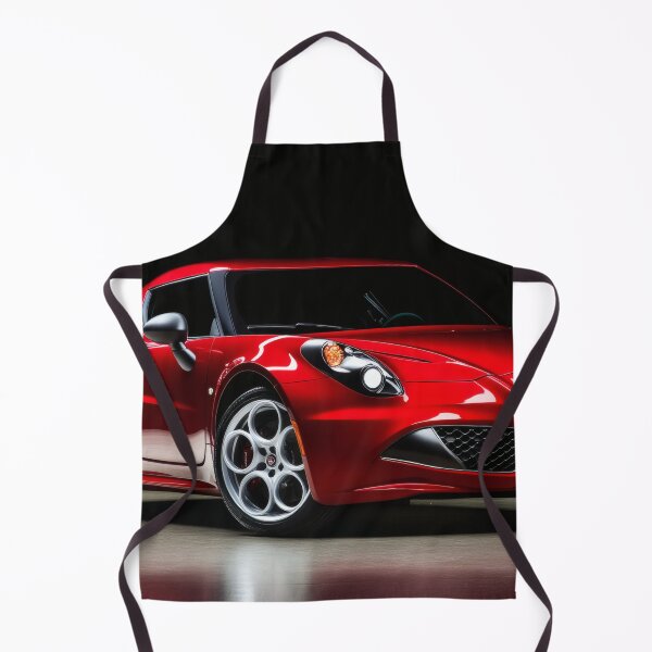 Item preview, Red Alfa Romeo 4C Coupe Illustration – Automotive Art Print II designed and sold by AutoPopStudio.