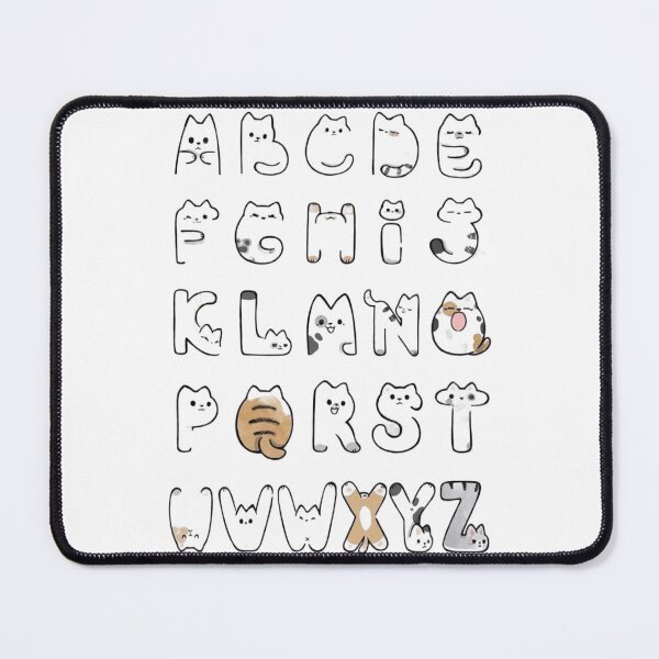 Item preview, Cat Alphabet Art – Feline Letters A to Z – Playful Typography Design designed and sold by CosmInk.