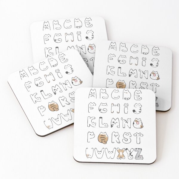Item preview, Cat Alphabet Art – Feline Letters A to Z – Playful Typography Design designed and sold by CosmInk.