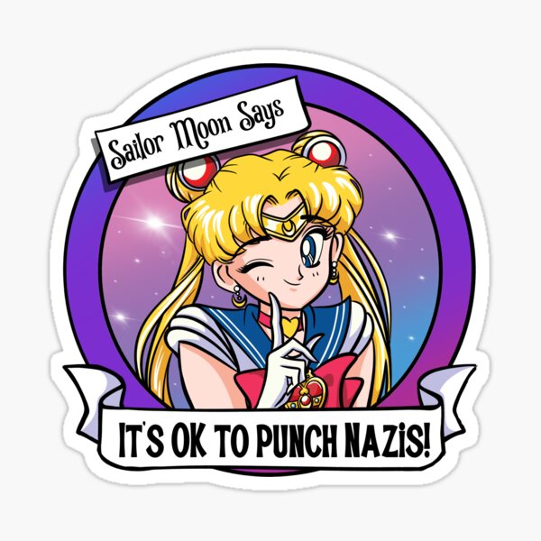 Sailor moon says Sticker