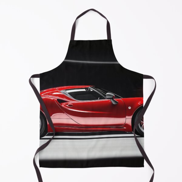 Item preview, Red Alfa Romeo 4C Coupe Illustration – Automotive Art Print IV designed and sold by AutoPopStudio.