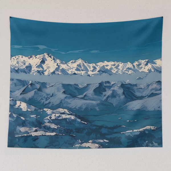Item preview, Scenic Winter Olympic Mountains (Graphic) designed and sold by flyscenicair.