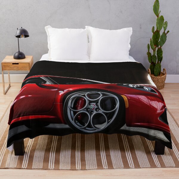 Item preview, Red Alfa Romeo 4C Coupe Illustration – Automotive Art Print VI designed and sold by AutoPopStudio.