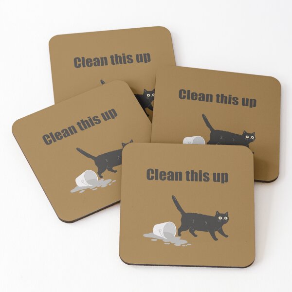 Item preview, Mischievous cat art : Clean this up Brown version designed and sold by TheGrandLordCat.