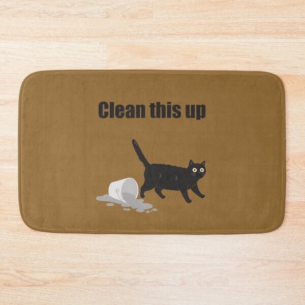 Item preview, Mischievous cat art : Clean this up Brown version designed and sold by TheGrandLordCat.