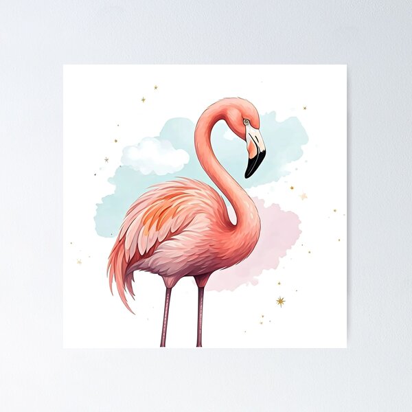Item preview, Flamingo nursery artwork designed and sold by NatalieOlan.