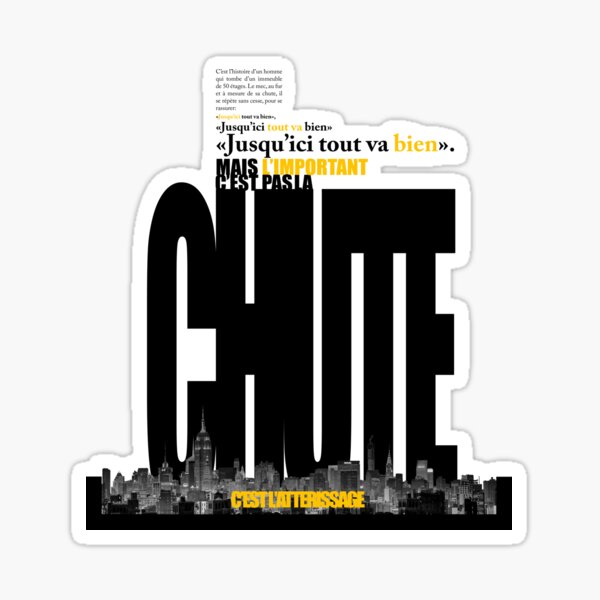 La Chute et l'Atterissage Sticker