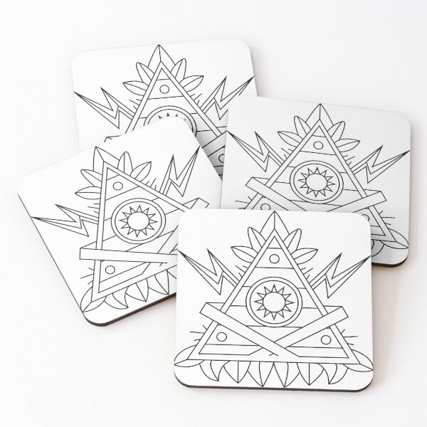 Item preview, Solar triangle with geometric shapes and radiating sun designed and sold by estebansequeira.