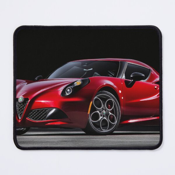 Item preview, Candy Apple Red Alfa Romeo 4C Coupe – Premium Automotive Illustration III designed and sold by AutoPopStudio.