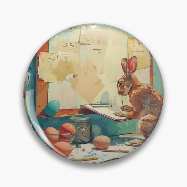 Item preview, "Official Egg Inspector" – Clipboard-Wielding Bunny designed and sold by kurtulushstudio.