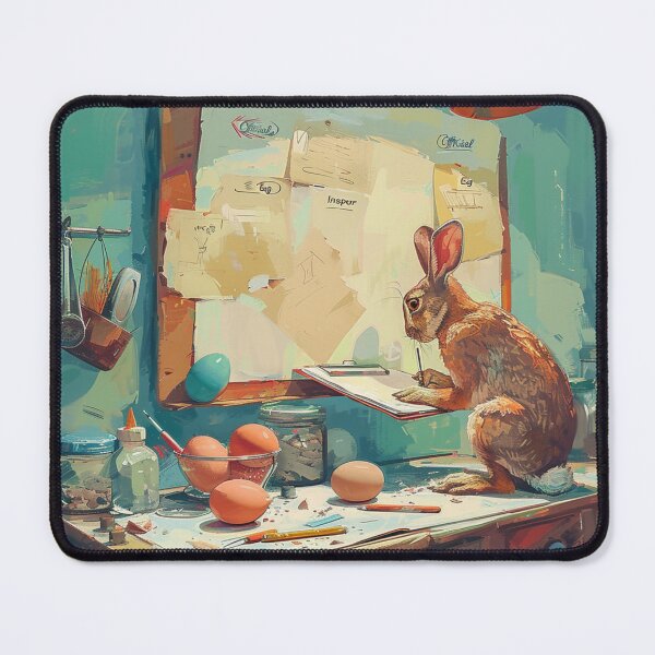 Item preview, "Official Egg Inspector" – Clipboard-Wielding Bunny designed and sold by kurtulushstudio.
