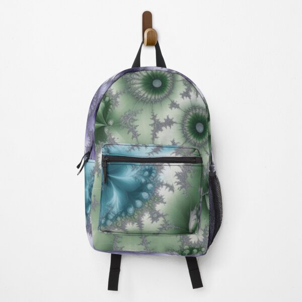 Item preview, Fractal Bloom Pattern in Green, Violet, and Aqua designed and sold by Harmonic_Layers.