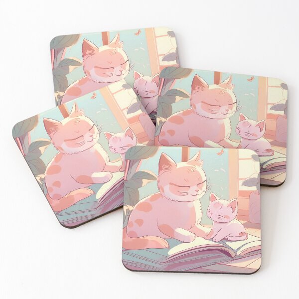 Item preview, Cats reading book nursery artwork designed and sold by NatalieOlan.