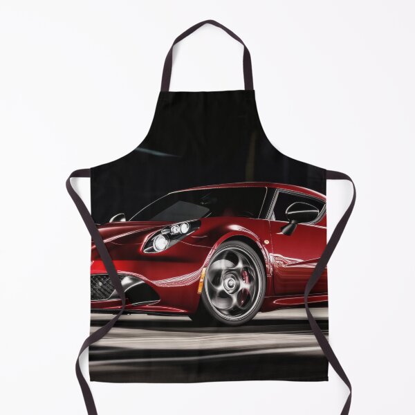 Item preview, Candy Apple Red Alfa Romeo 4C Coupe – Premium Automotive Illustration VI designed and sold by AutoPopStudio.