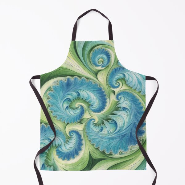 Item preview, Feathered Spiral Flow in Blue and Green designed and sold by Harmonic_Layers.