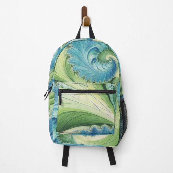 Item preview, Feathered Spiral Flow in Blue and Green designed and sold by Harmonic_Layers.