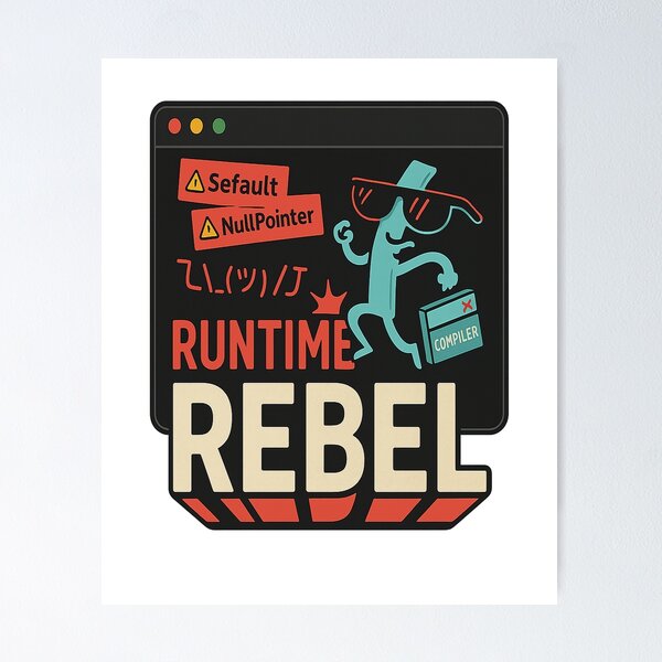 Artikel-Vorschau von Runtime Rebel Programmierer T-Shirt, designt und verkauft von TactiCodeTees.
