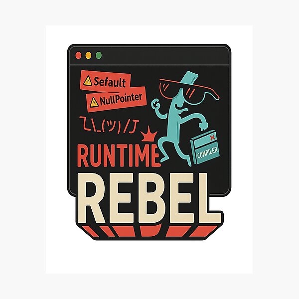 Artikel-Vorschau von Runtime Rebel Programmierer T-Shirt, designt und verkauft von TactiCodeTees.