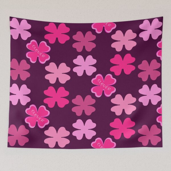 Item preview, pink clover pattern designed and sold by cloverstees.