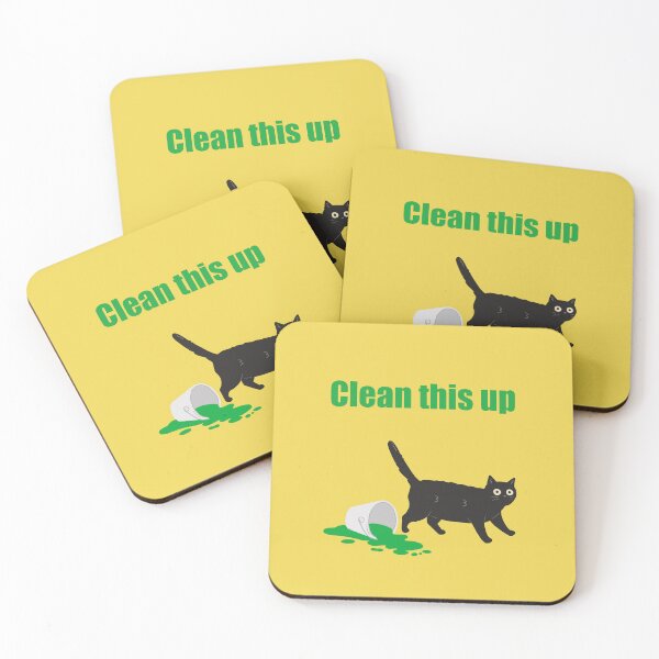 Item preview, Mischievous cat art : Clean this up Yellow version designed and sold by TheGrandLordCat.