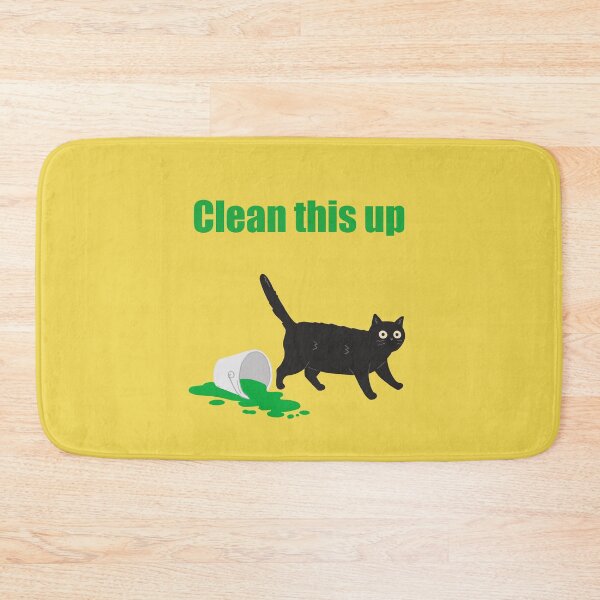 Item preview, Mischievous cat art : Clean this up Yellow version designed and sold by TheGrandLordCat.