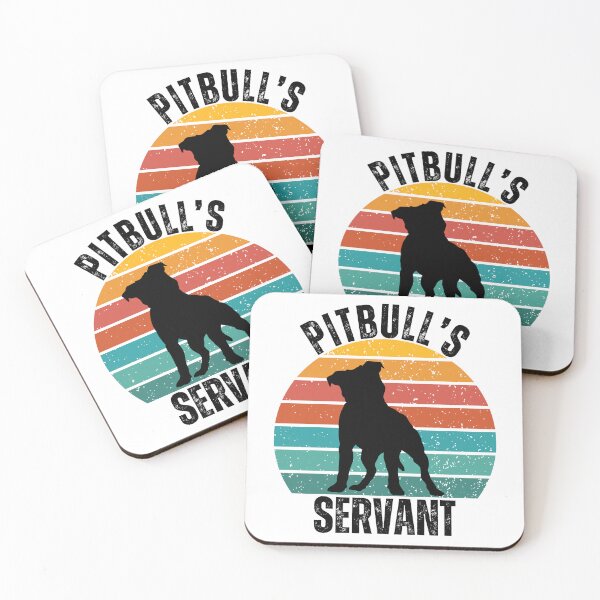 Item preview, Pitbull's Servant – Funny Vintage Sunset Pitbull Silhouette Design designed and sold by Fredster1966.