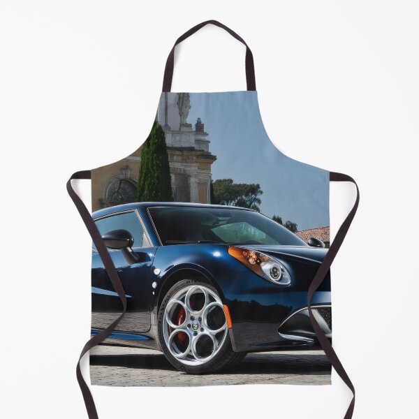 Item preview, Blue Alfa Romeo 4C Coupe – Modern Automotive Art Print IV designed and sold by AutoPopStudio.