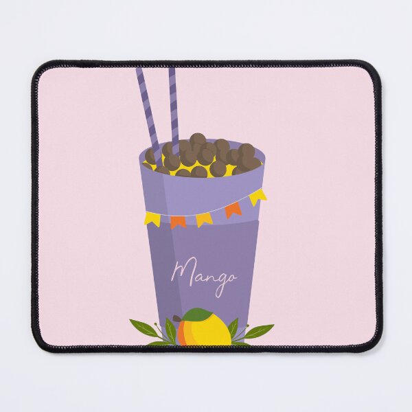 Item preview, Flat Design Illustration with Drink at Mango and Chocolate Balls designed and sold by AlginaPugachova.