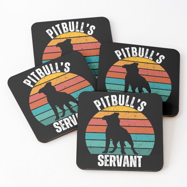Item preview, Pitbull's Servant – Funny Vintage Sunset Pitbull Silhouette Design designed and sold by Fredster1966.