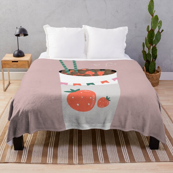 Item preview, Flat Design Illustration with Drink at Strawberry and Chocolate Balls designed and sold by AlginaPugachova.