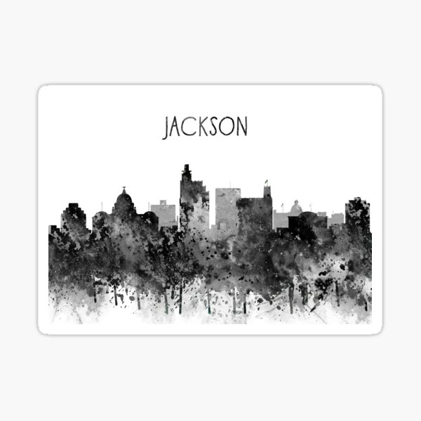 "Jackson, Jackson Mississippi, Jackson skyline, watercolor Jackson" Sticker for Sale by