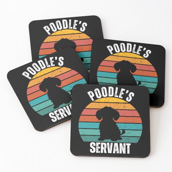 Item preview, Poodle's Servant – Funny Toy Poodle Vintage Sunset Silhouette Design designed and sold by Fredster1966.