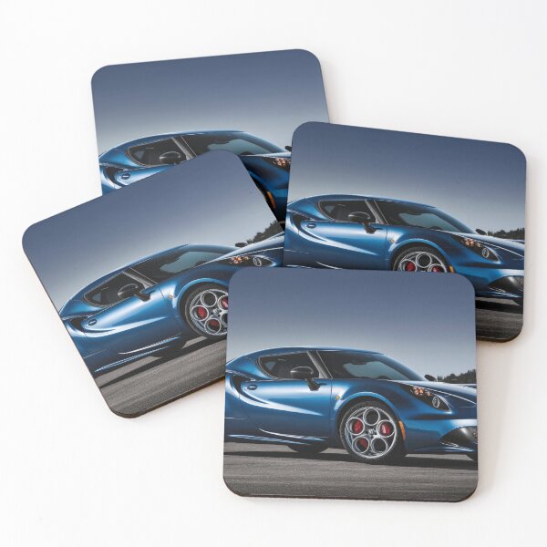 Item preview, Blue Alfa Romeo 4C Coupe – Modern Automotive Art Print IX designed and sold by AutoPopStudio.