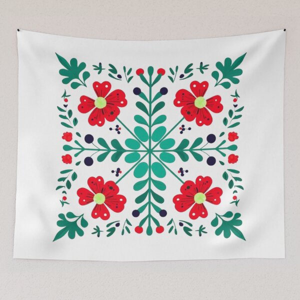 Item preview, Folk Floral Mandala designed and sold by TrendNest Designs USA.