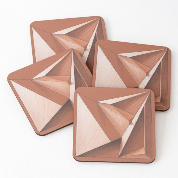 Item preview, Minimal Geometric Shapes in Terracotta and Clay designed and sold by Harmonic_Layers.
