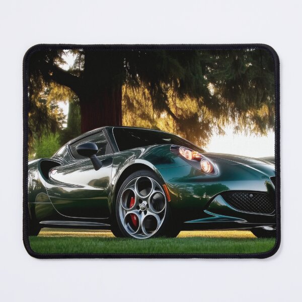 Item preview, Green Alfa Romeo 4C Coupe – Bold Automotive Art Print designed and sold by AutoPopStudio.