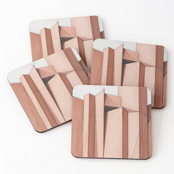 Item preview, Modern Terracotta Geometry with Vertical Forms designed and sold by Harmonic_Layers.