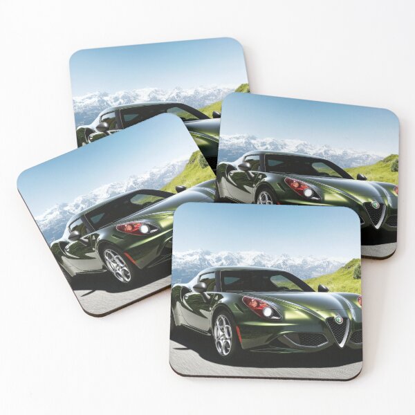 Item preview, Green Alfa Romeo 4C Coupe – Bold Automotive Art Print II designed and sold by AutoPopStudio.