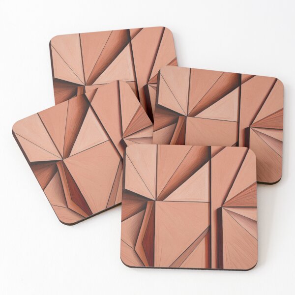 Item preview, Abstract Terracotta Geometry with Angular Panels designed and sold by Harmonic_Layers.